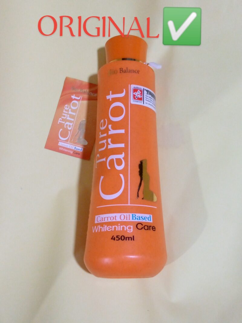 Pure carrot whitening lotion