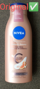 Nivea radiant and beauty even glow body lotion
